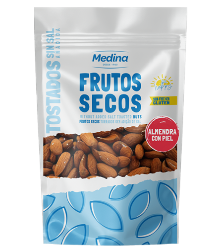 Almendra tostada piel sin sal