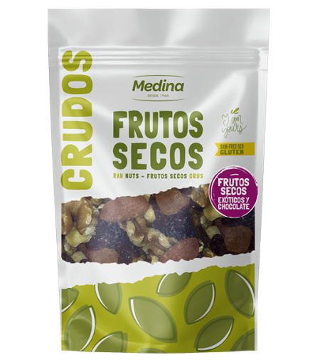 Mix de frutos secos exóticos y choco